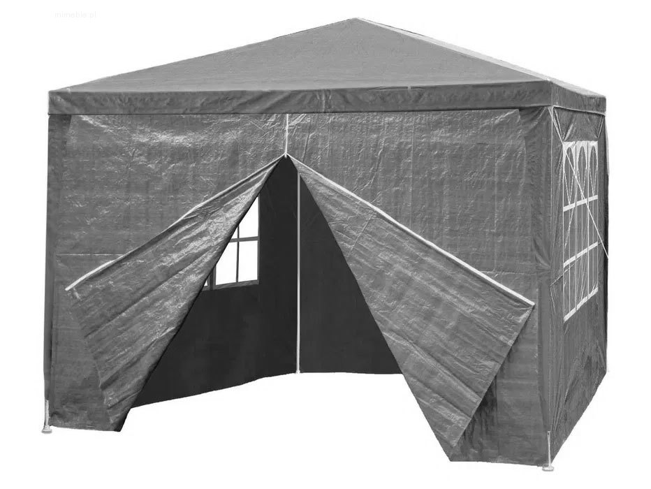 Namiot pawilon ogrodowy handlowy 3x3 m 4 ścianki szary MultiGarden - obrazek 4