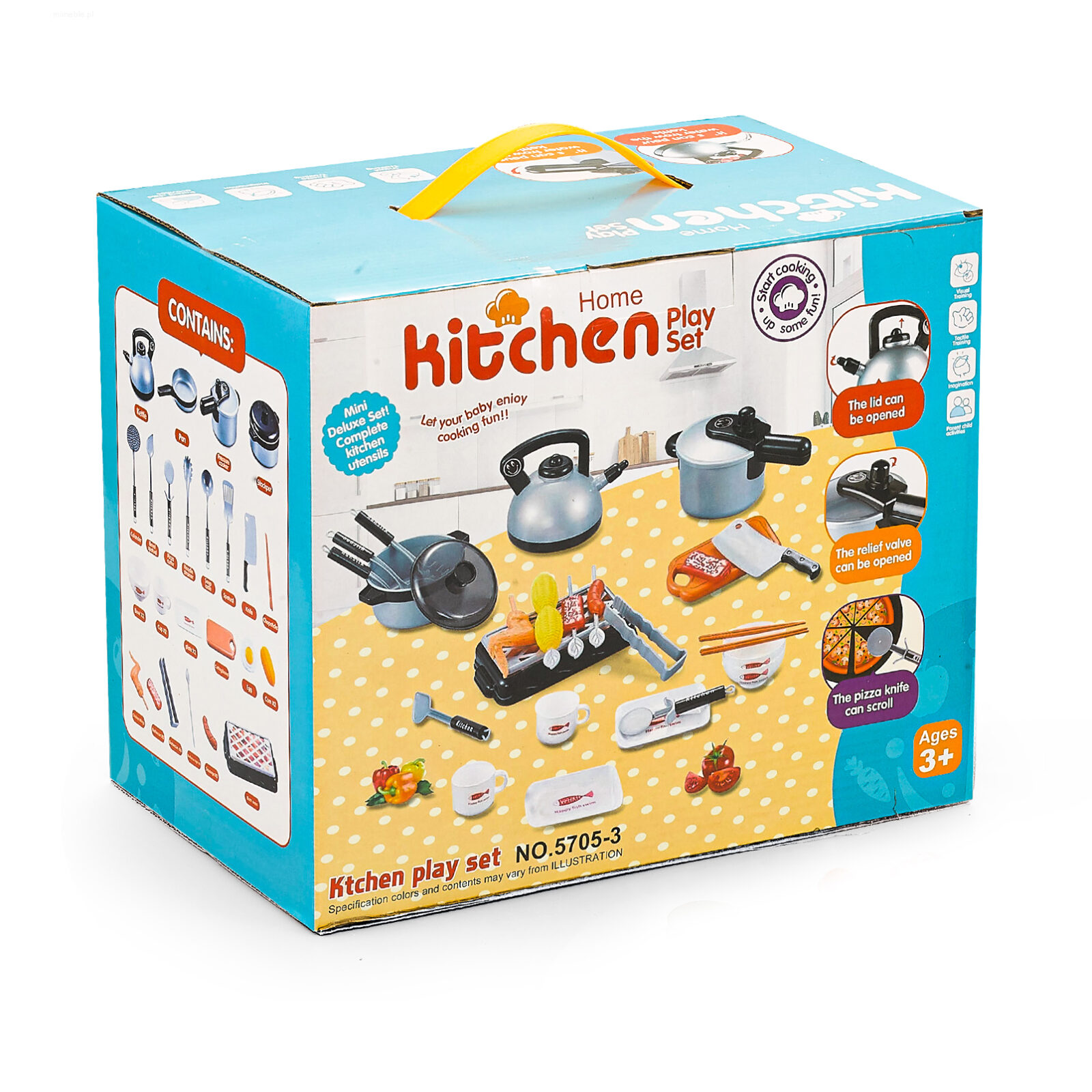 Mini kuchnia garnki akcesoria do kuchni dla dzieci - obrazek 3