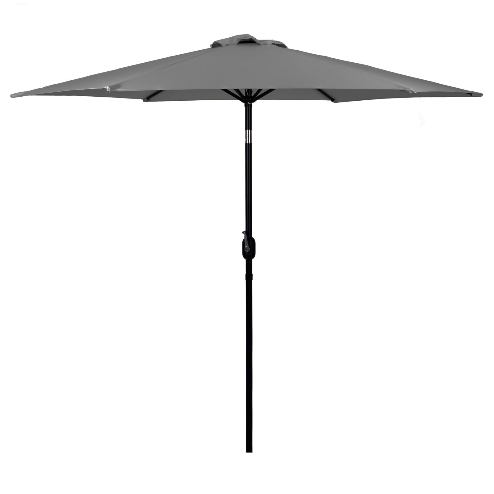 Duży parasol ogrodowy skośny łamany z korbą 6 żeber szary 270 cm - obrazek 2