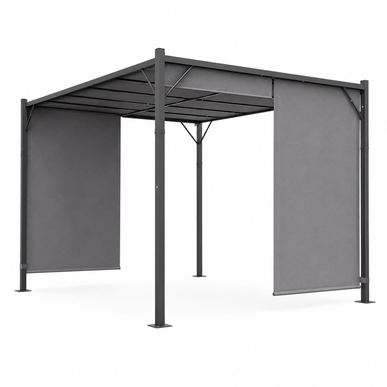Pergola ogrodowa tarasowa 3x4 m stalowa altana zadaszenie szara MultiGarden - obrazek 4