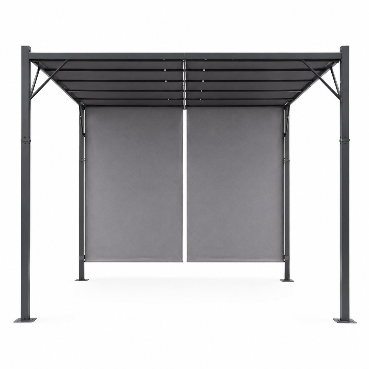 Pergola ogrodowa tarasowa 3x4 m stalowa altana zadaszenie szara MultiGarden - obrazek 5