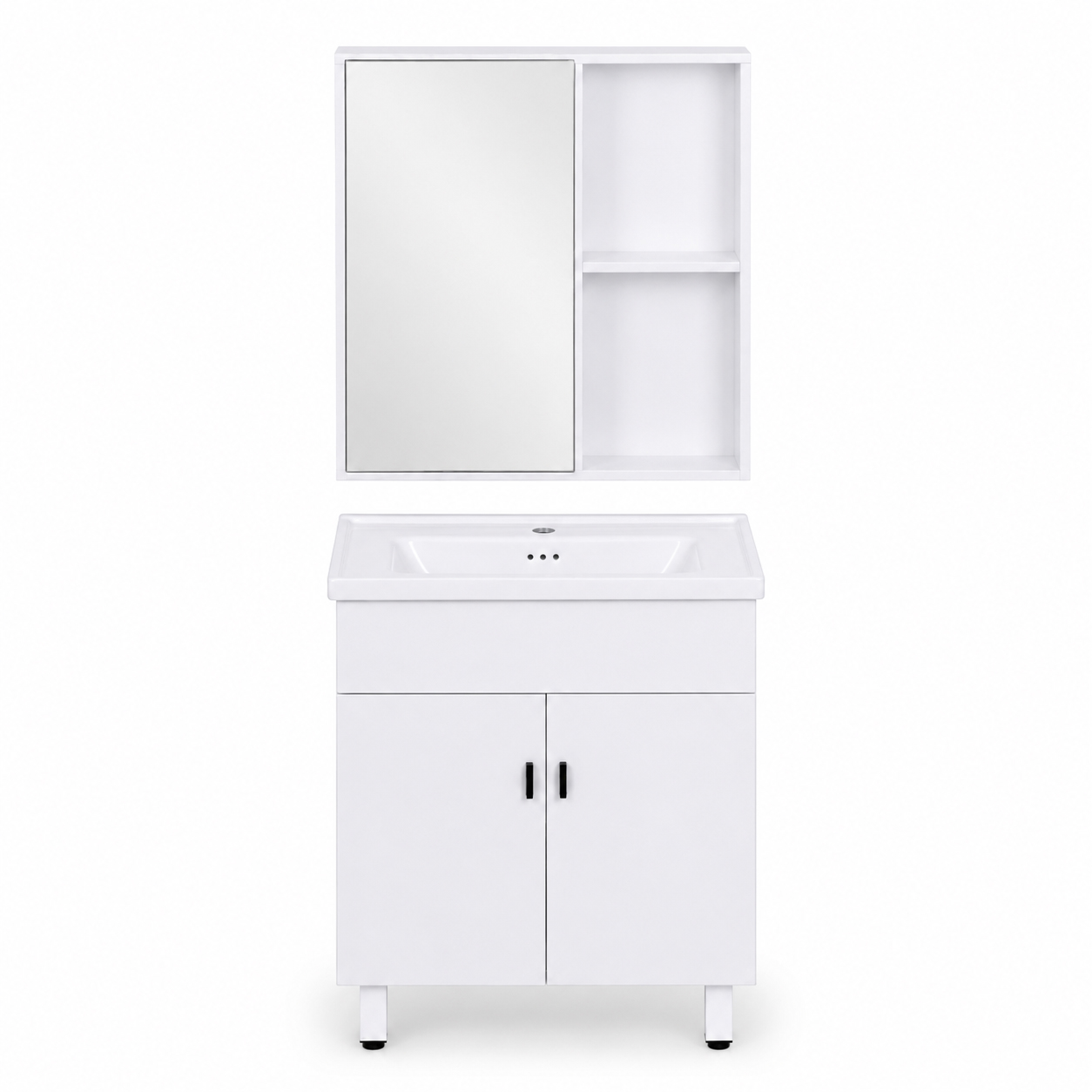 Szafka łazienkowa stojąca z umywalką + lustro zestaw mebli ModernHome - obrazek 3