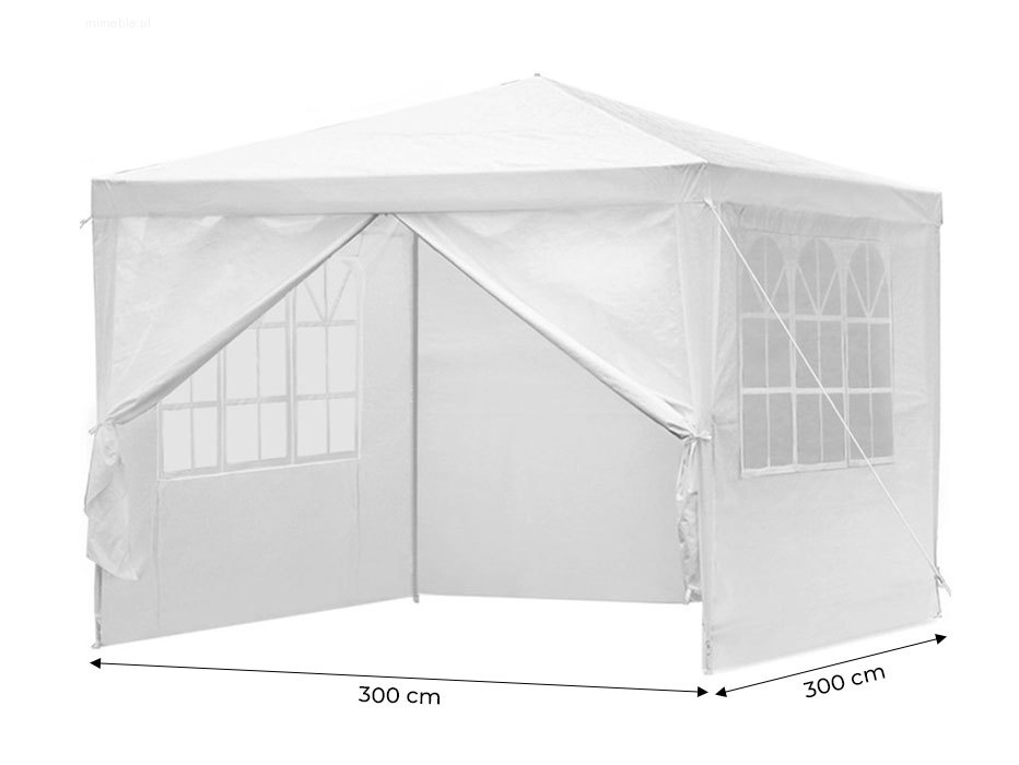 Namiot pawilon ogrodowy handlowy 3x3 m 4 ścianki biały MultiGarden - obrazek 3