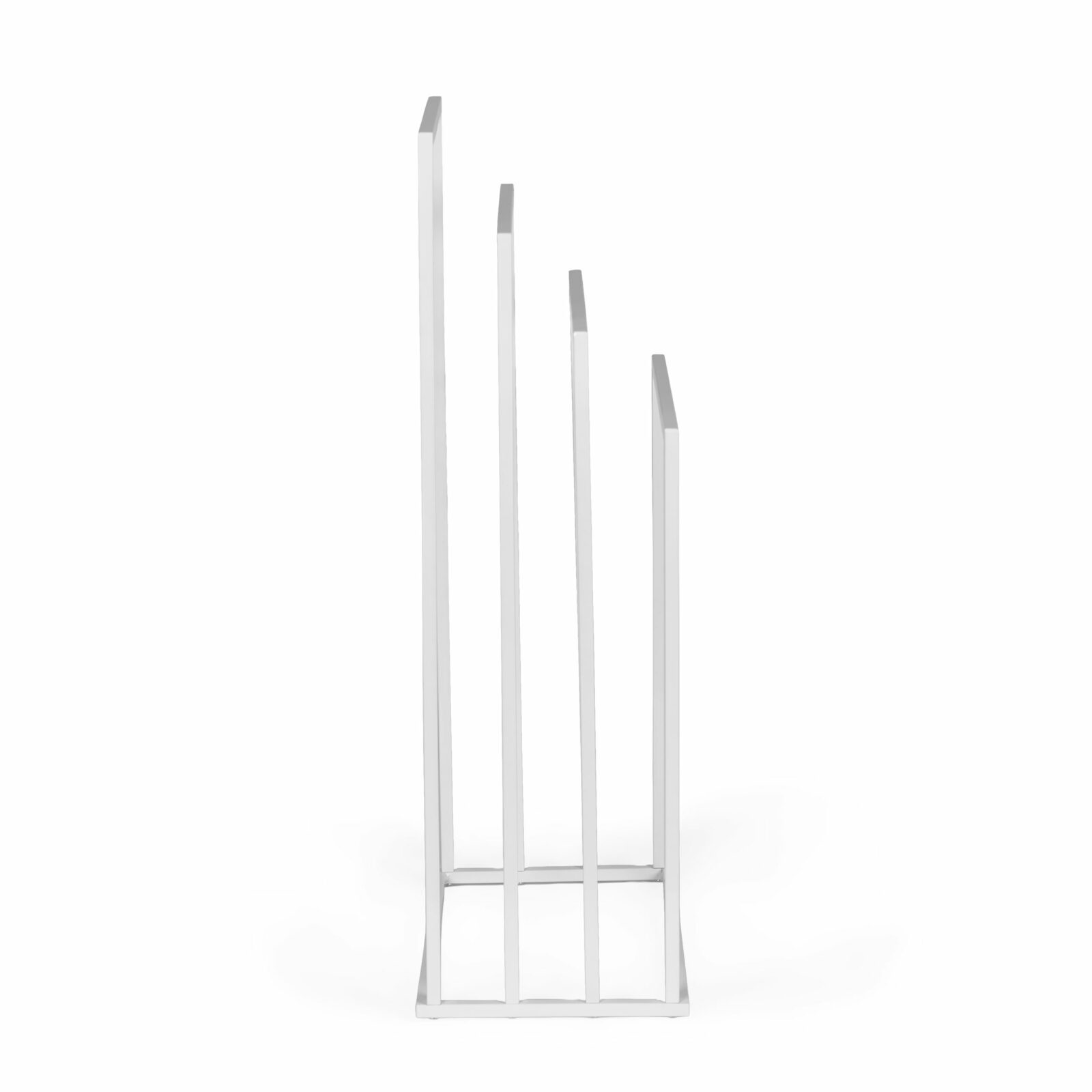 Stojak na ręczniki wieszak wolnostojący metalowy 4 ramiona biały ModernHome - obrazek 6