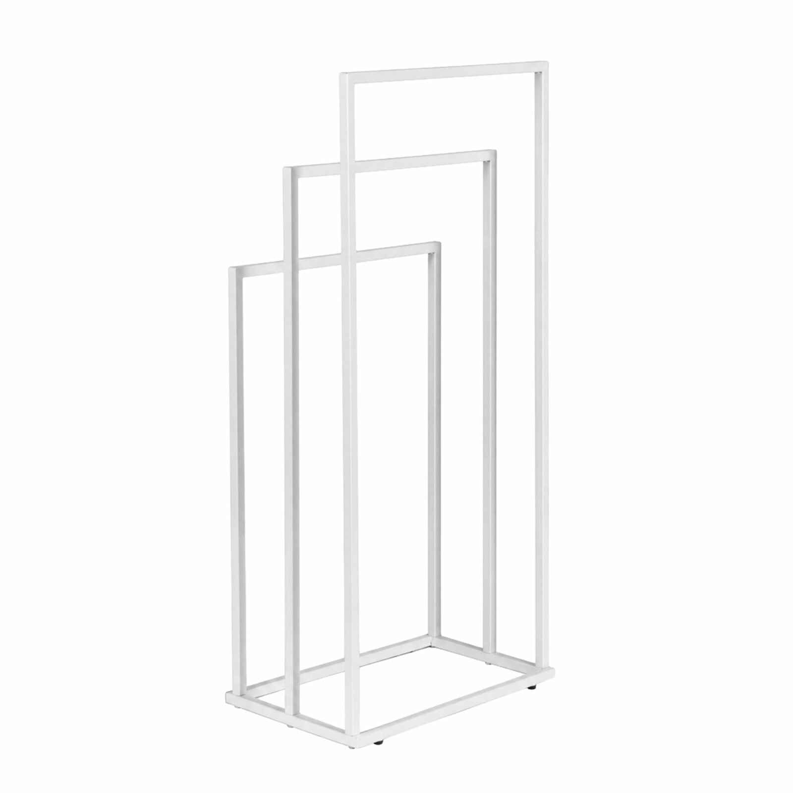 Stojak na ręczniki wieszak wolnostojący metalowy 3 ramiona biały ModernHome - obrazek 4