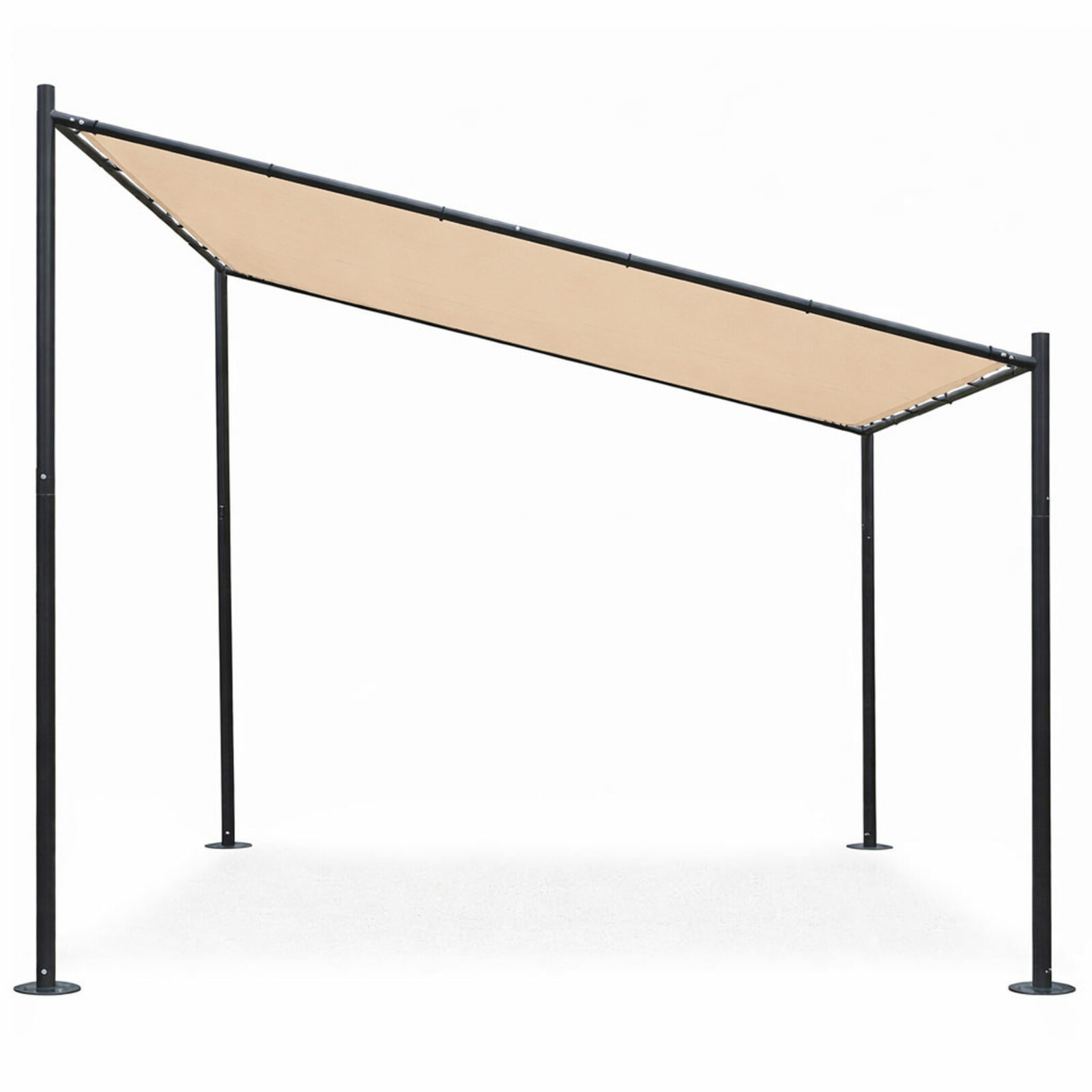 Pergola ogrodowa tarasowa 3x3 m stalowa altana zadaszenie beżowa MultiGarden - obrazek 4