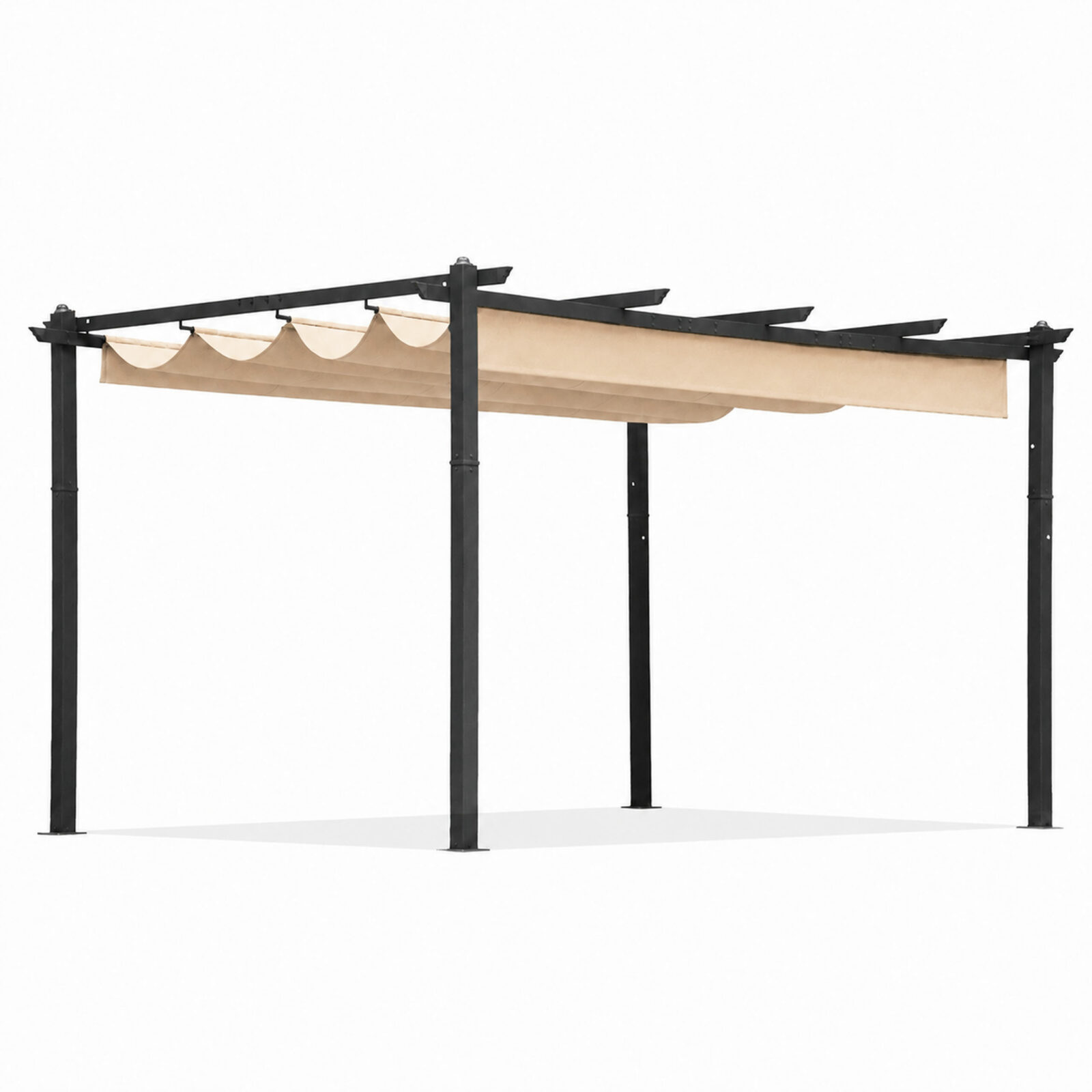 Pergola ogrodowa tarasowa 3x4 m stalowa altana zadaszenie beżowa MultiGarden - obrazek 6