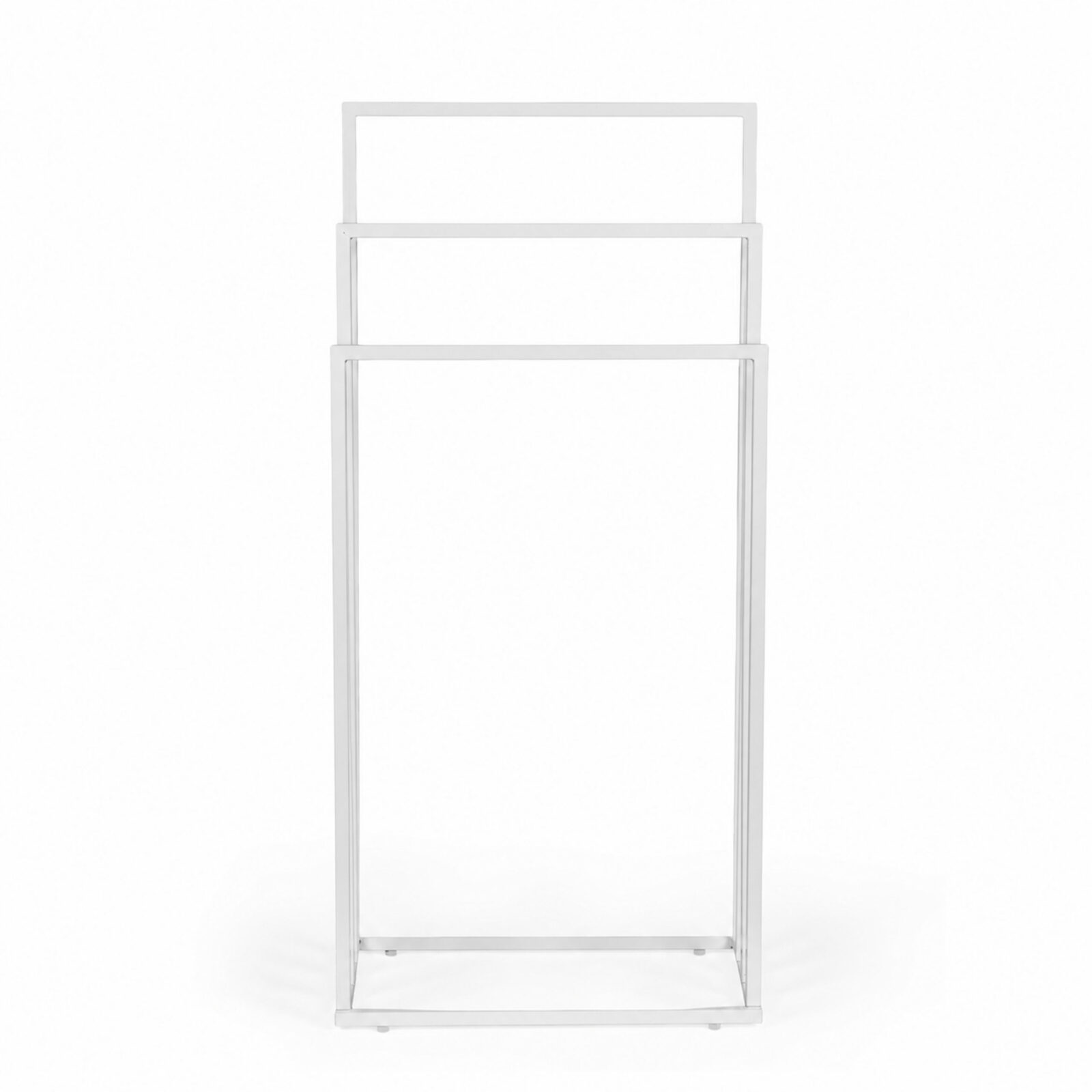 Stojak na ręczniki wieszak wolnostojący metalowy 3 ramiona biały ModernHome - obrazek 5