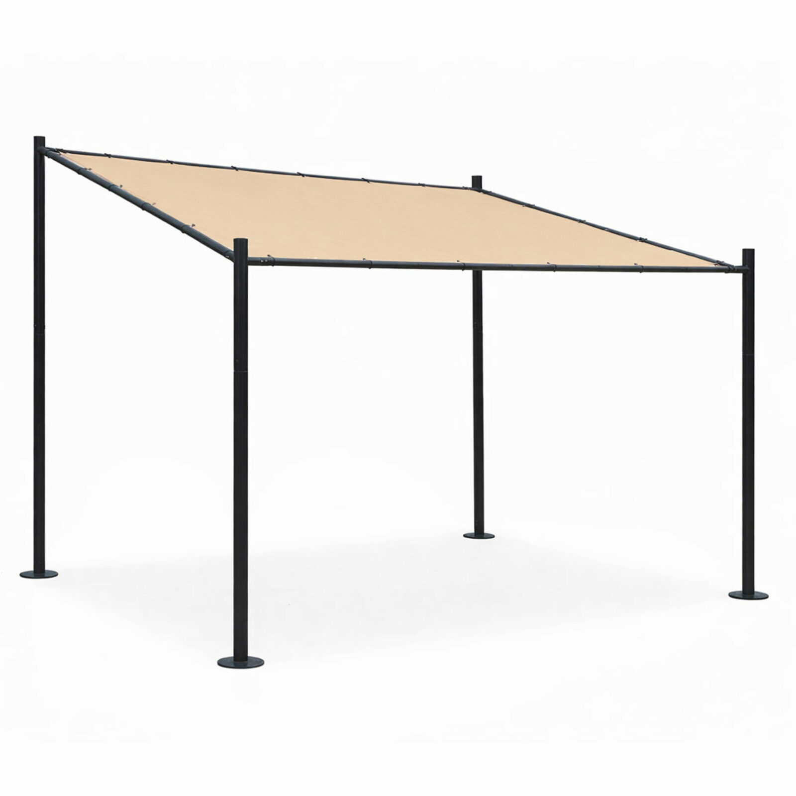 Pergola ogrodowa tarasowa 3x3 m stalowa altana zadaszenie beżowa MultiGarden - obrazek 6