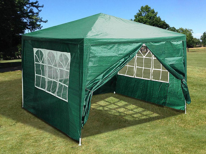 Namiot pawilon ogrodowy handlowy 3x3 m 4 ścianki zielony MultiGarden - obrazek 2