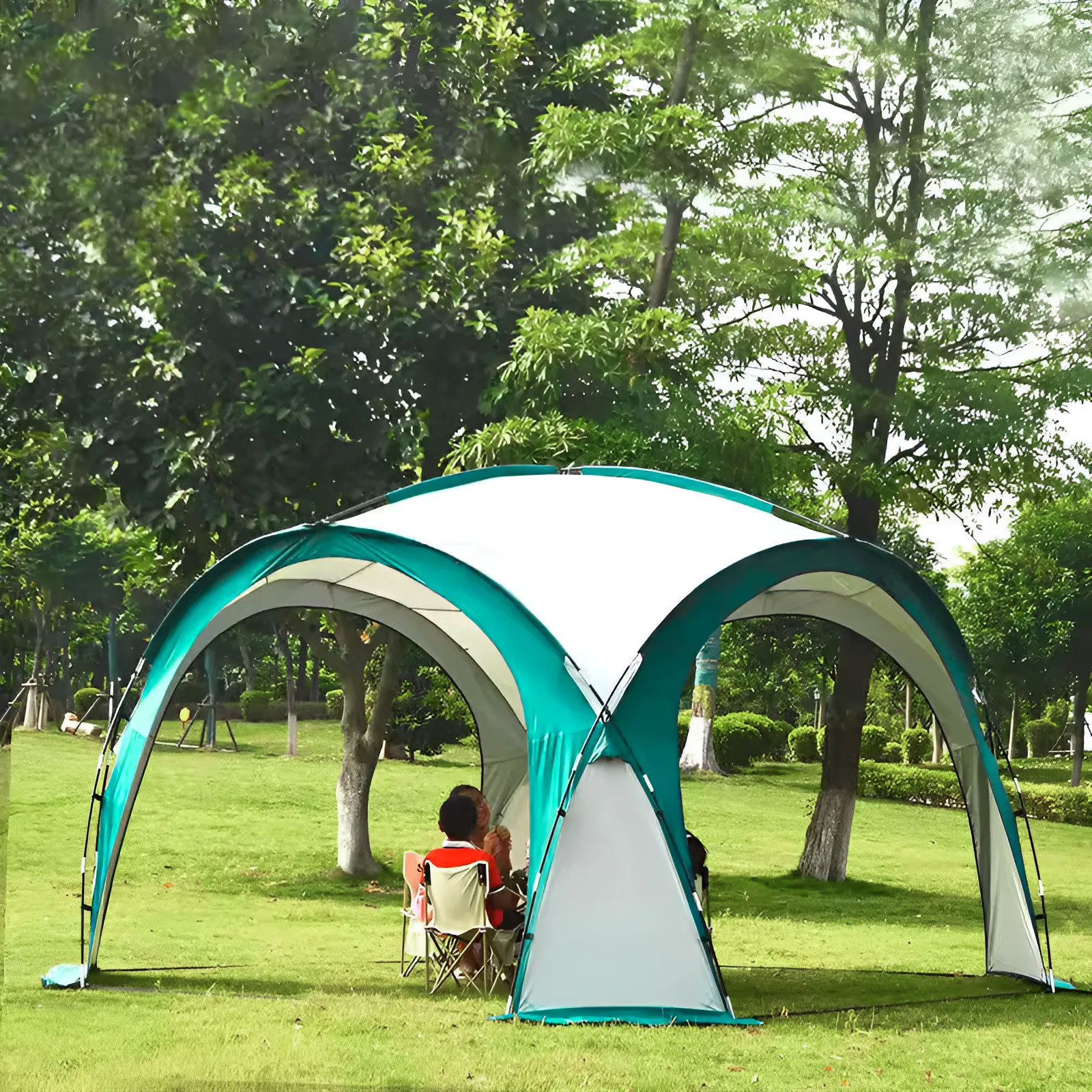 Namiot pawilon ogrodowy eventowy na piknik + torba ModernHome - zielony - obrazek 4