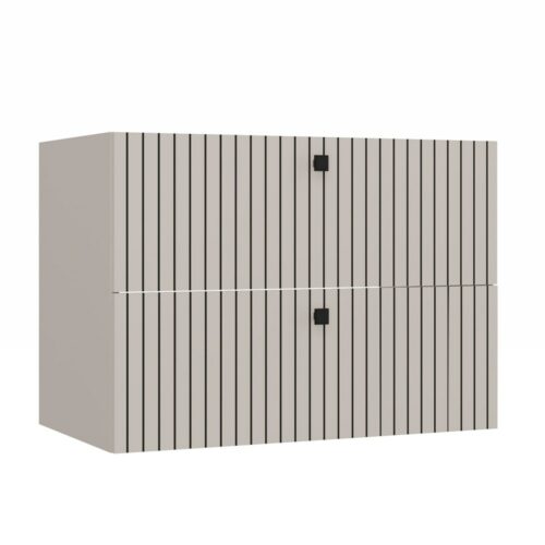 SZAFKA POD UMYWALKĘ TIGO 80 2S KASZMIR 2 SZUFLADY RYFLOWANY FRONT WISZĄCA