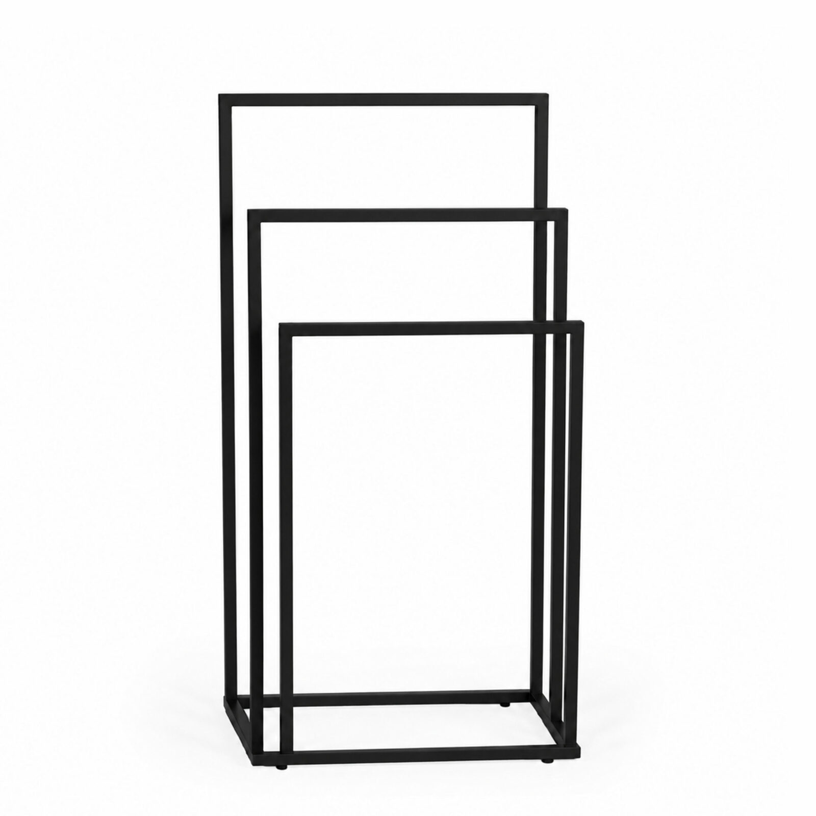 Stojak na ręczniki wieszak wolnostojący metalowy 3 ramiona czarny ModernHome - obrazek 7
