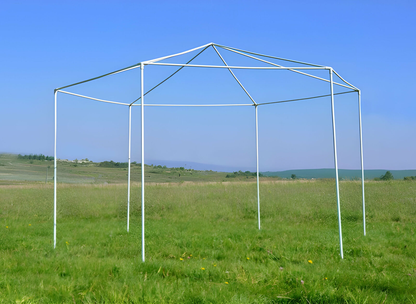 Namiot pawilon ogrodowy handlowy 2x2x2 m z oknami biały MultiGarden - obrazek 6