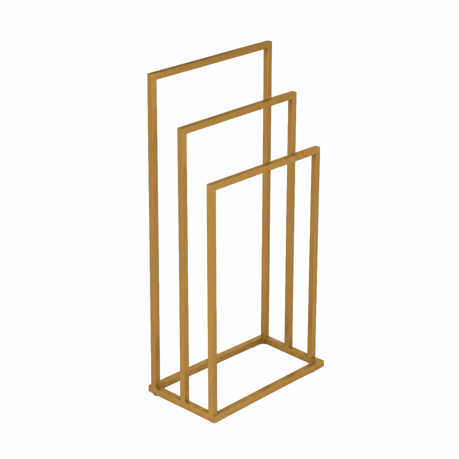 Stojak na ręczniki wieszak wolnostojący metalowy 3 ramiona złoty ModernHome - obrazek 5