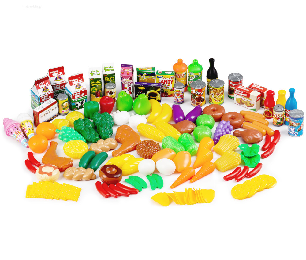 Plastikowe warzywa owoce do kuchni 120 szt