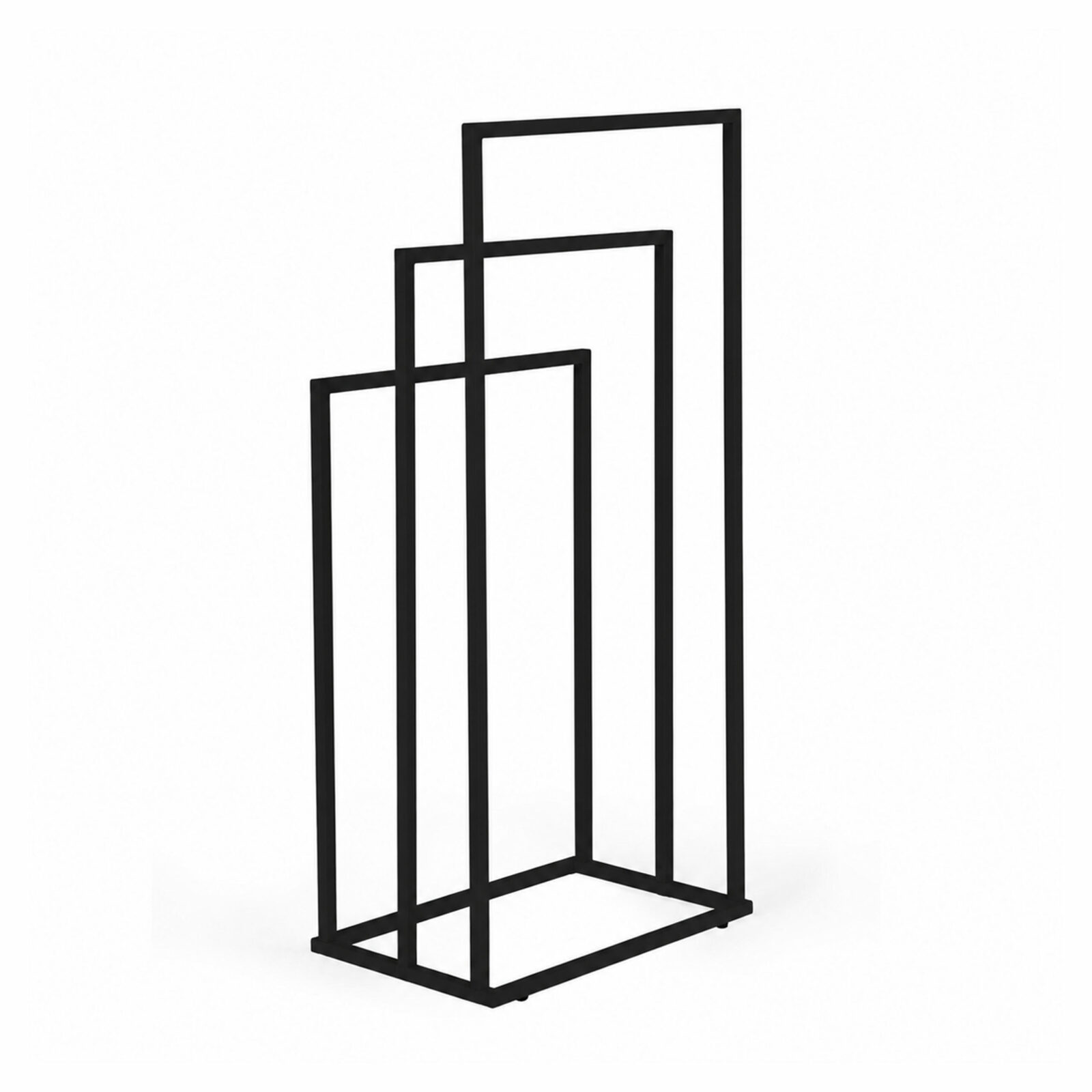 Stojak na ręczniki wieszak wolnostojący metalowy 3 ramiona czarny ModernHome - obrazek 6