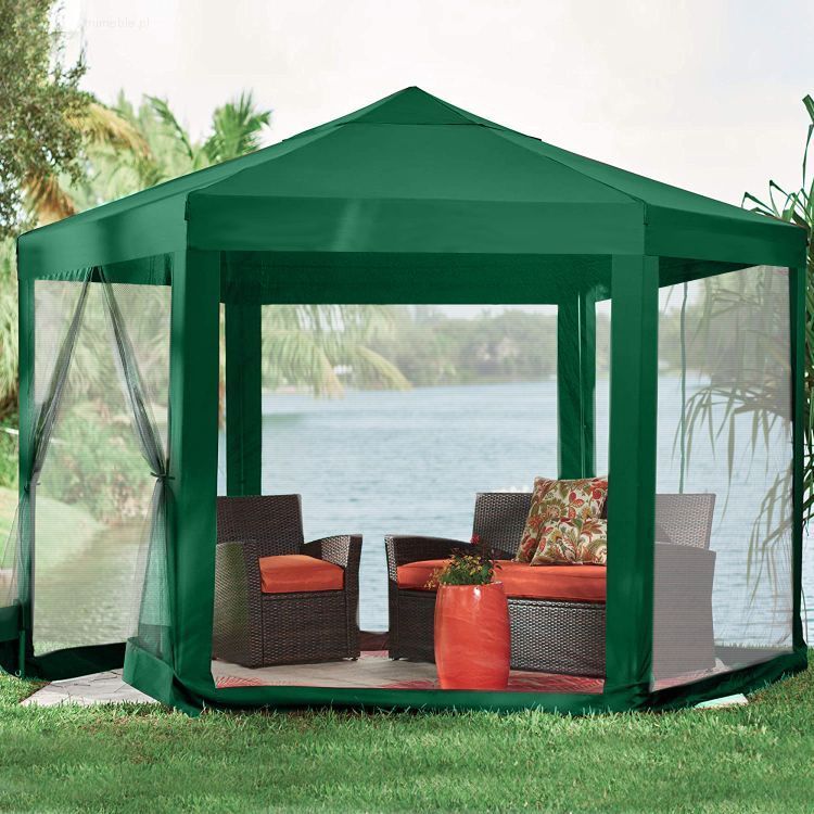 Namiot pawilon ogrodowy handlowy 2x2x2 m z moskitierą zielony MultiGarden - obrazek 3