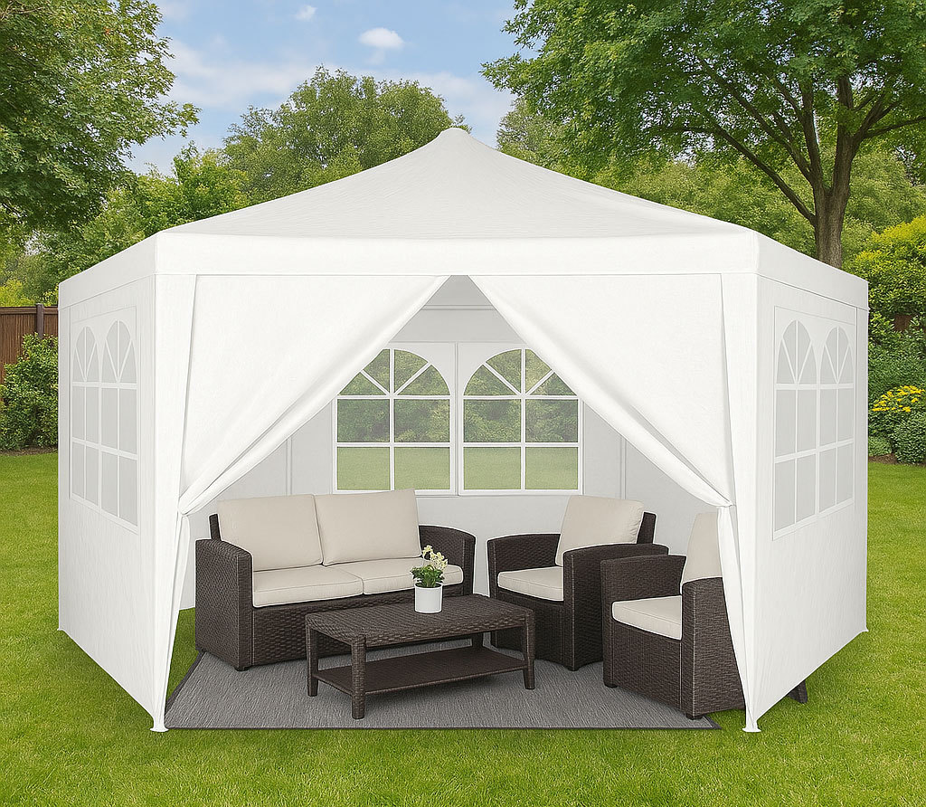 Namiot pawilon ogrodowy handlowy 2x2x2 m z oknami biały MultiGarden - obrazek 7