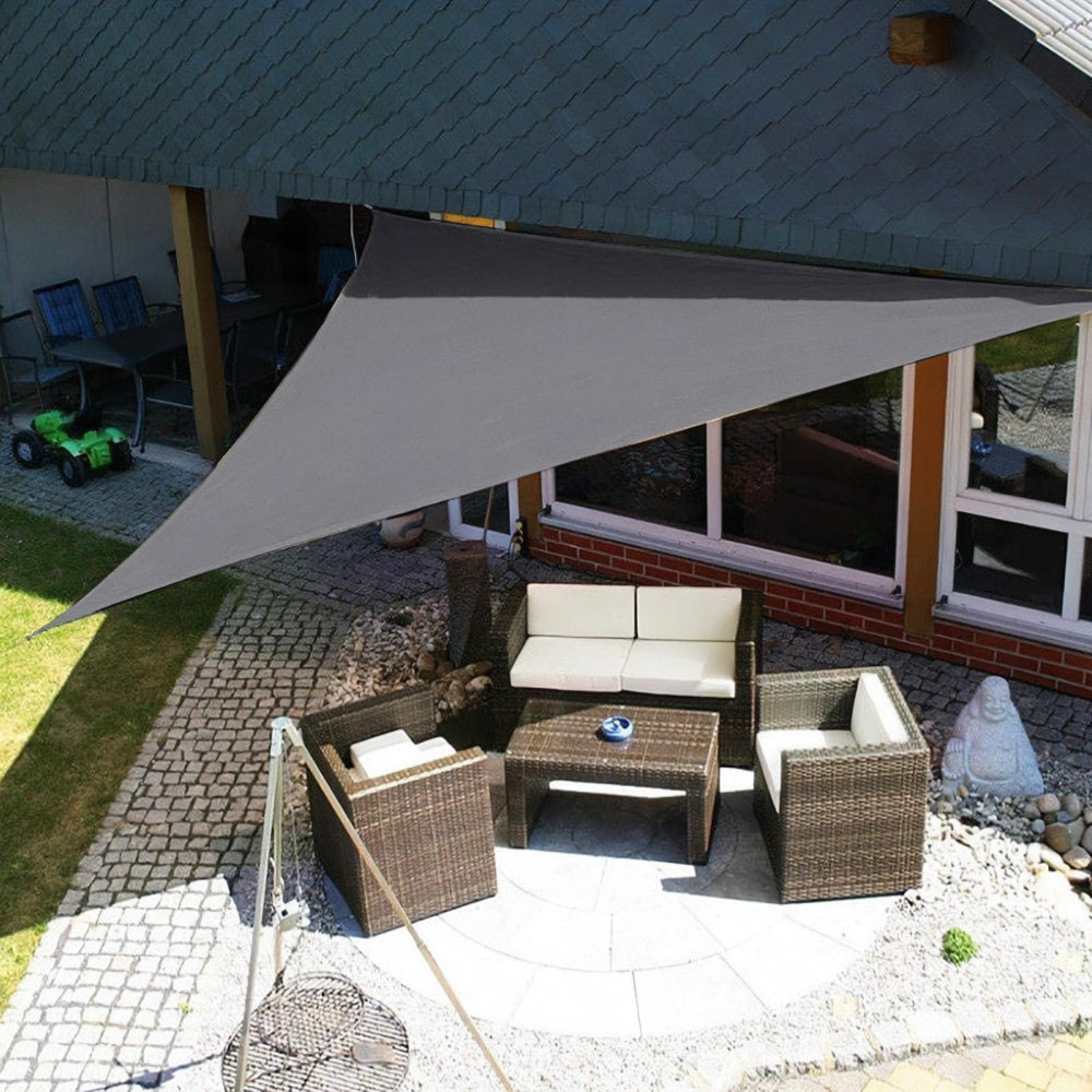 Żagiel przeciwsłoneczny daszek wodoodporny 3x3x3m ModernHome - szary - obrazek 5