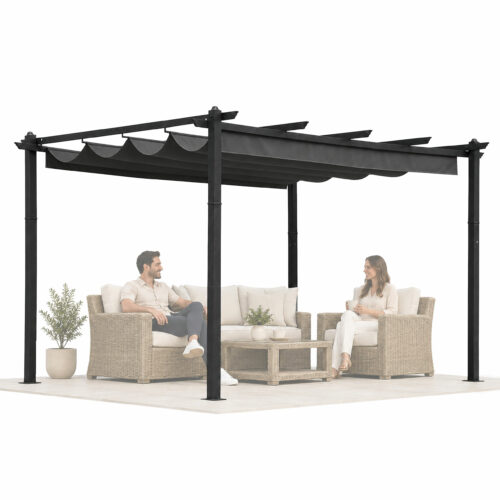Pergola ogrodowa tarasowa 3x4 m stalowa altana zadaszenie szara MultiGarden