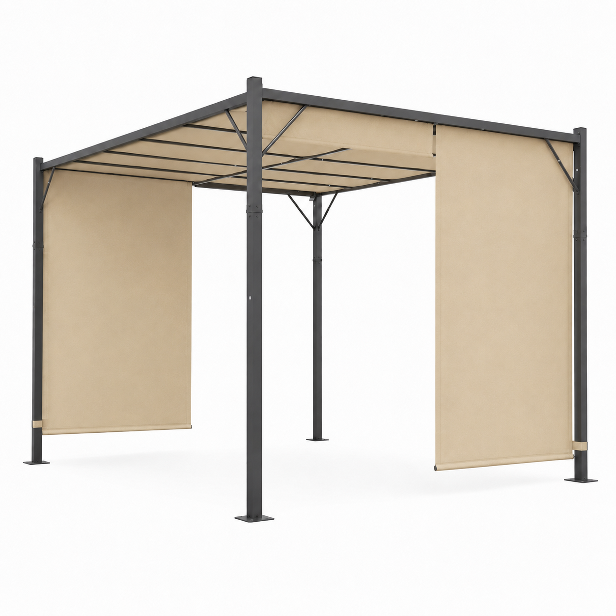 Pergola ogrodowa tarasowa 3x4 m stalowa altana zadaszenie beżowa MultiGarden - obrazek 6
