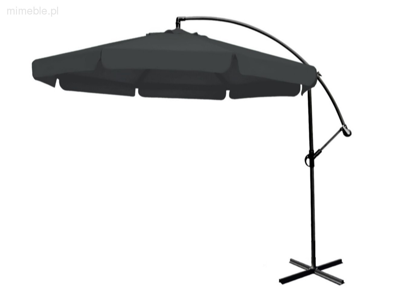 Duży składany parasol ogrodowy z falbanką - obrazek 3