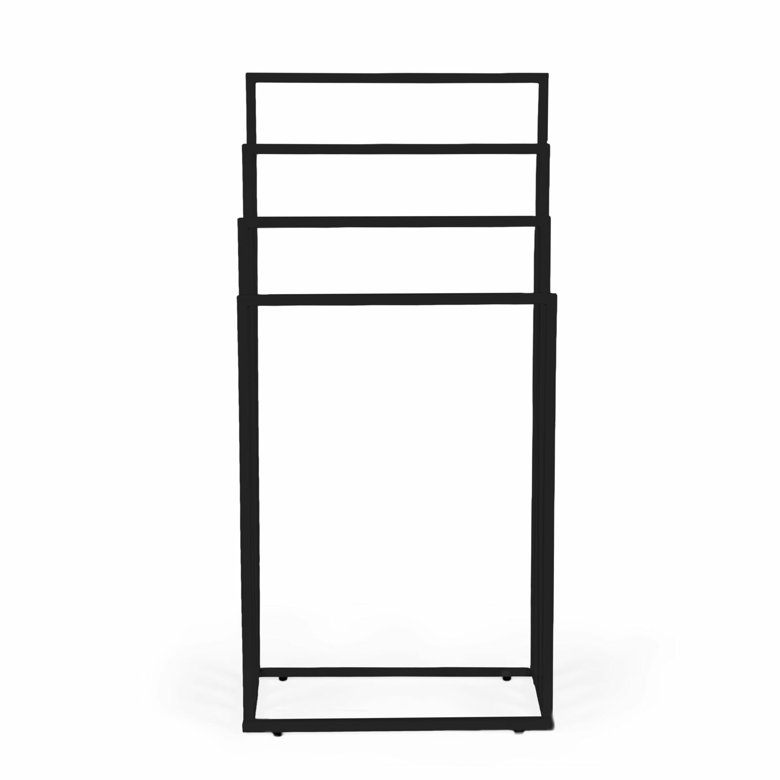 Stojak na ręczniki wieszak wolnostojący metalowy 4 ramiona czarny ModernHome - obrazek 4