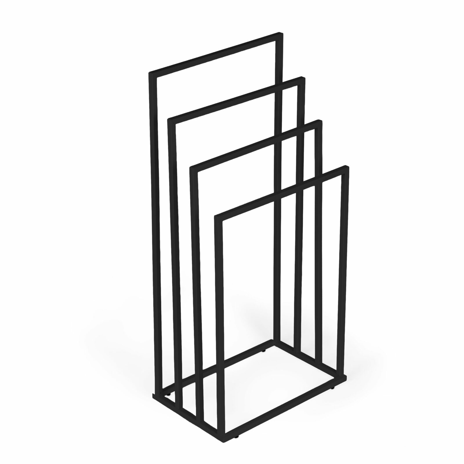 Stojak na ręczniki wieszak wolnostojący metalowy 4 ramiona czarny ModernHome - obrazek 5