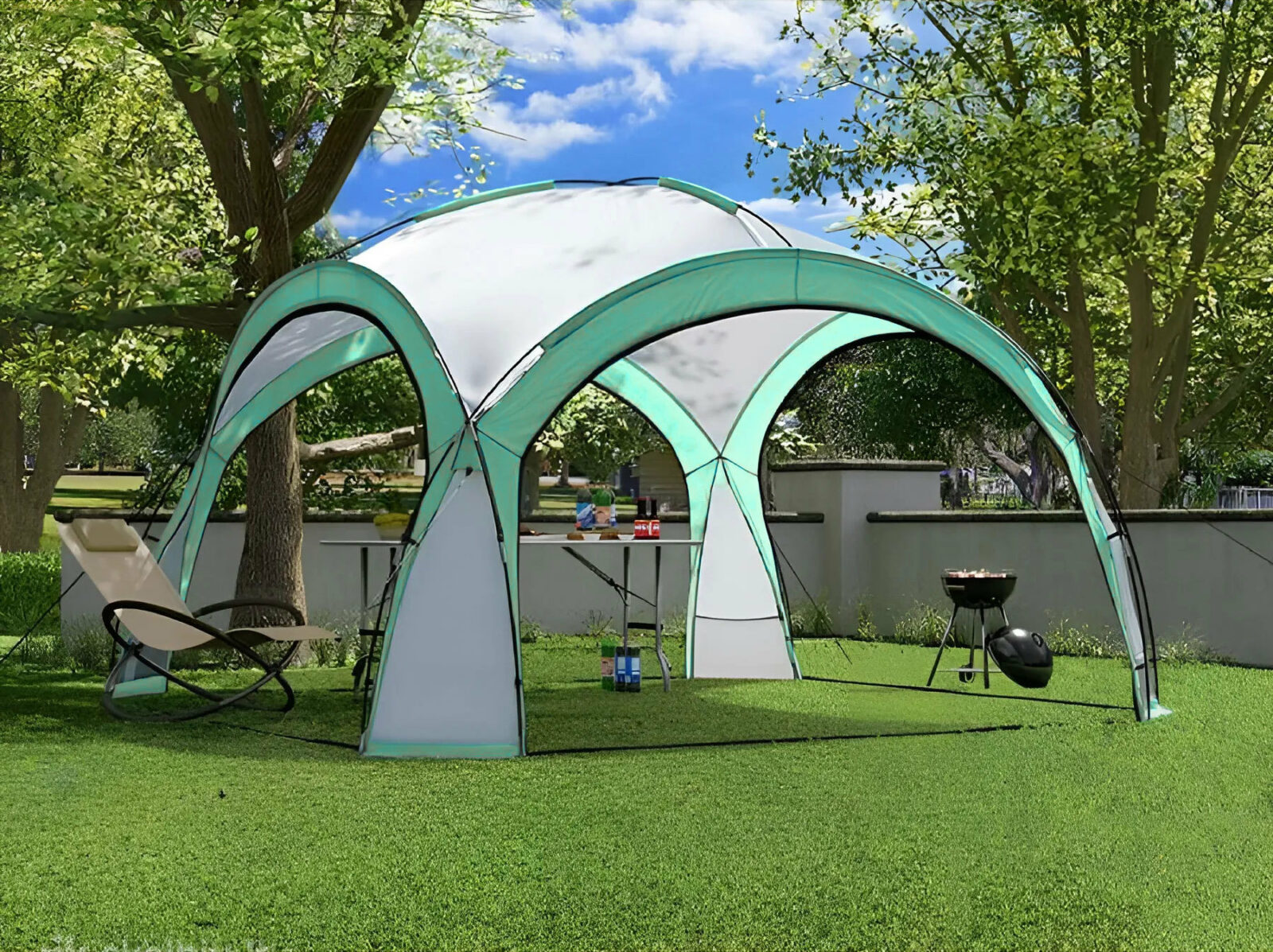 Namiot pawilon ogrodowy eventowy na piknik + torba ModernHome - zielony - obrazek 3