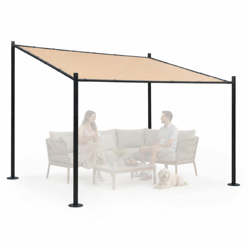 Pergola ogrodowa tarasowa 3x3 m stalowa altana zadaszenie beżowa MultiGarden