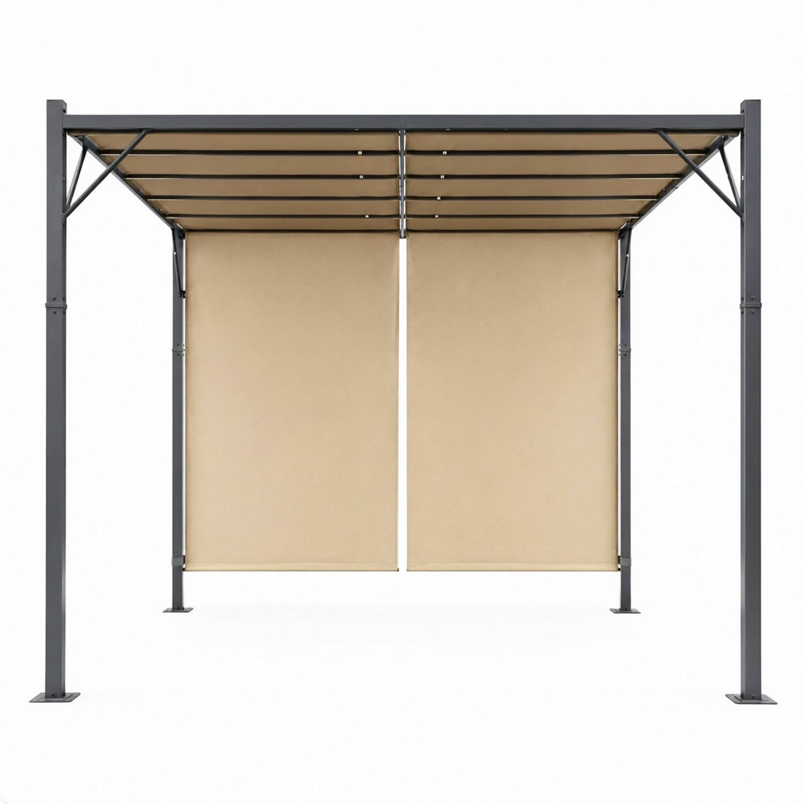 Pergola ogrodowa tarasowa 3x4 m stalowa altana zadaszenie beżowa MultiGarden - obrazek 4