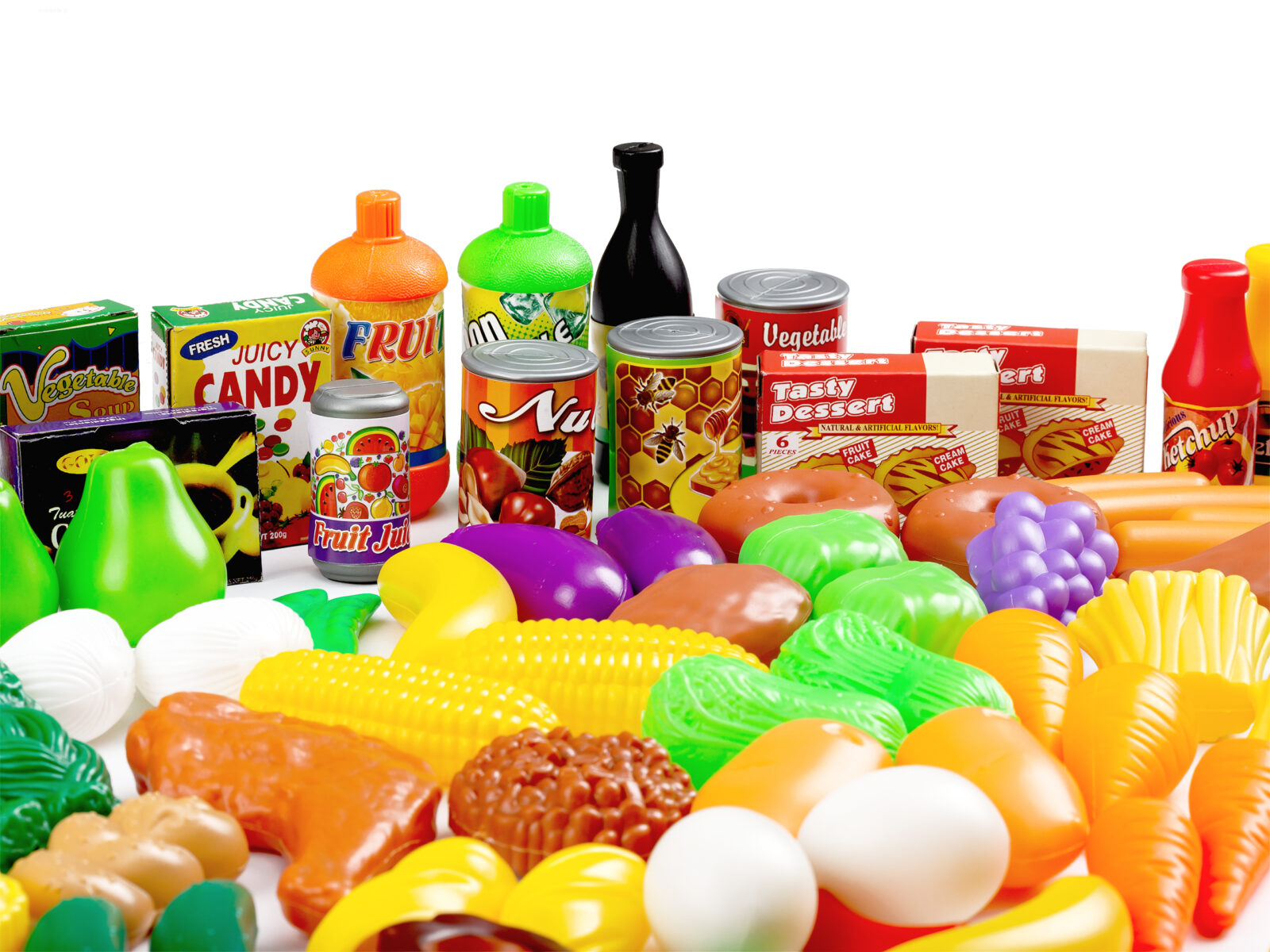 Plastikowe warzywa owoce do kuchni 120 szt - obrazek 4