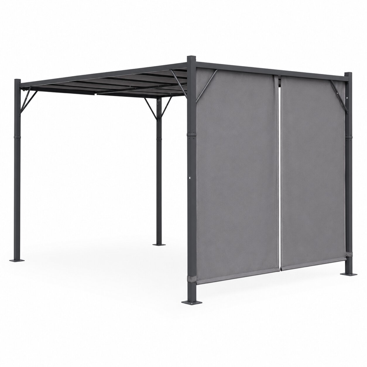 Pergola ogrodowa tarasowa 3x4 m stalowa altana zadaszenie szara MultiGarden - obrazek 6