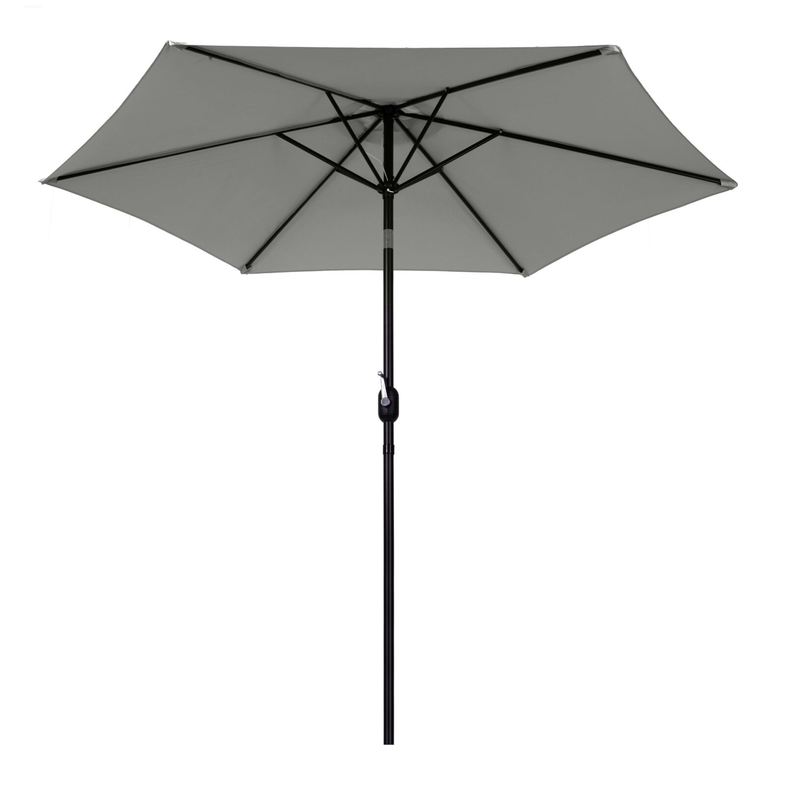 Duży parasol ogrodowy skośny łamany z korbą 6 żeber szary 270 cm - obrazek 5