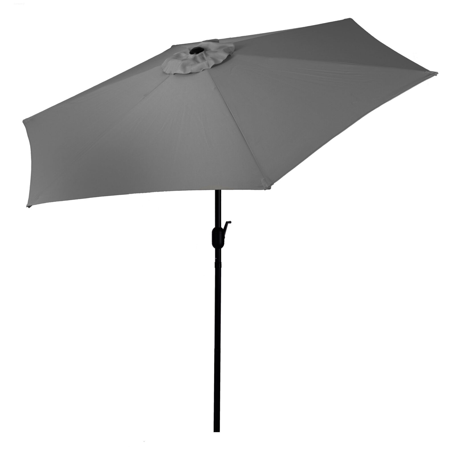 Duży parasol ogrodowy skośny łamany z korbą 6 żeber szary 270 cm - obrazek 4