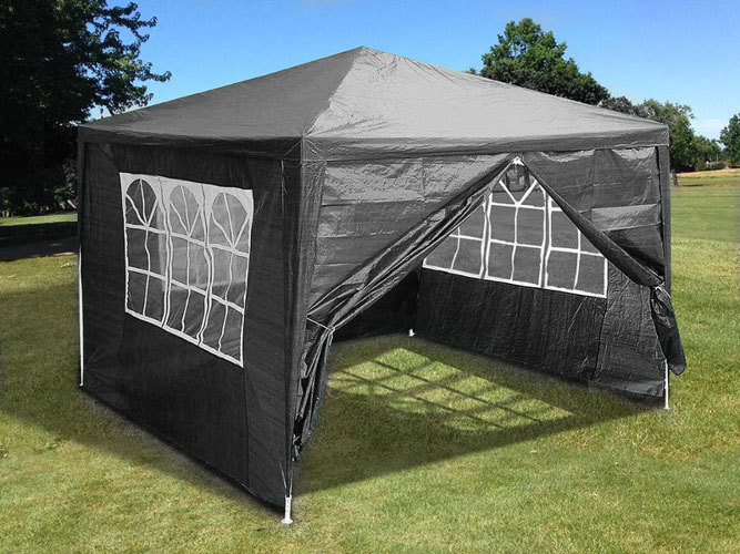 Namiot pawilon ogrodowy handlowy 3x3 m 4 ścianki szary MultiGarden - obrazek 2
