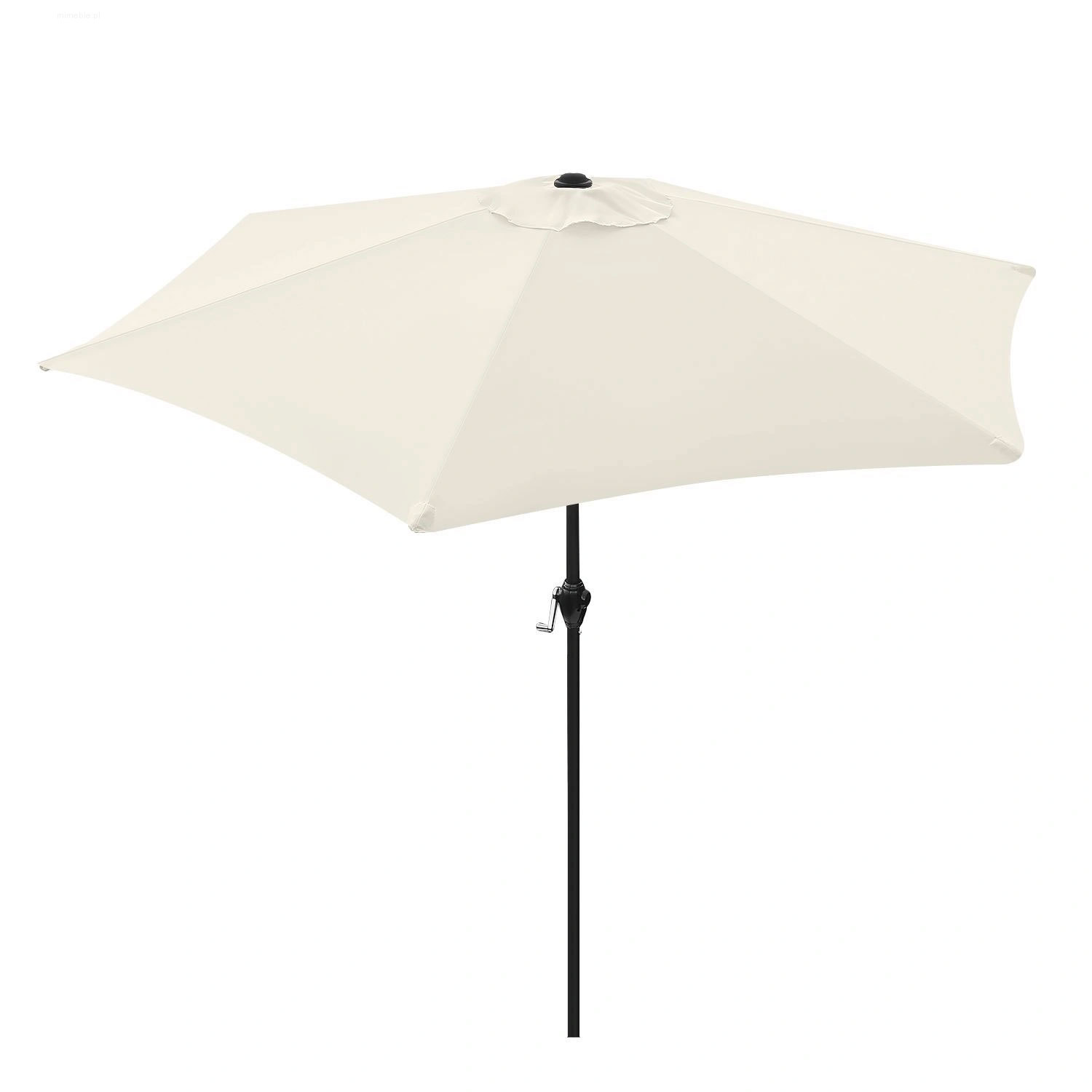 Składany parasol ogrodowy balkonowy regulowany 210 cm beżowy - obrazek 3