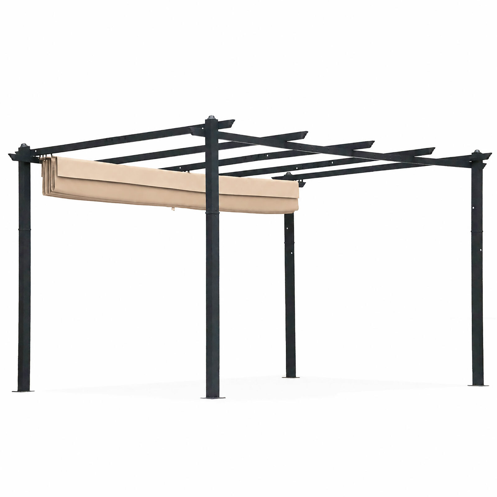 Pergola ogrodowa tarasowa 3x4 m stalowa altana zadaszenie beżowa MultiGarden - obrazek 4