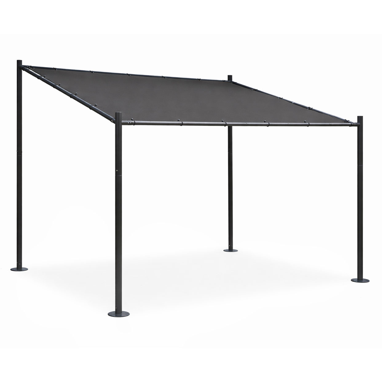 Pergola ogrodowa tarasowa 3x3 m stalowa altana zadaszenie szara MultiGarden - obrazek 5