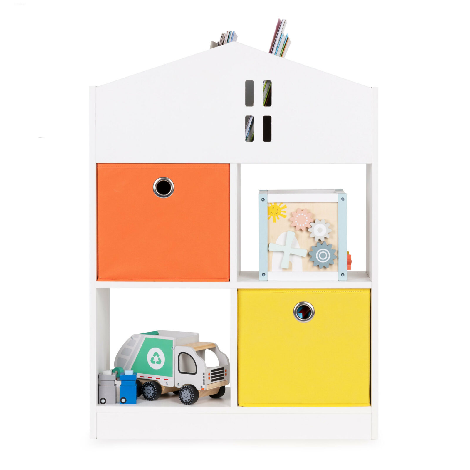 Regał / Biblioteczka dla dzieci w kształcie domku + organizer - obrazek 6
