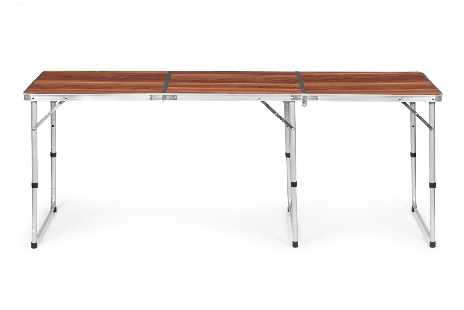 Stolik turystyczny stół składany kemping brązowy blat 180 x 60 cm - obrazek 2
