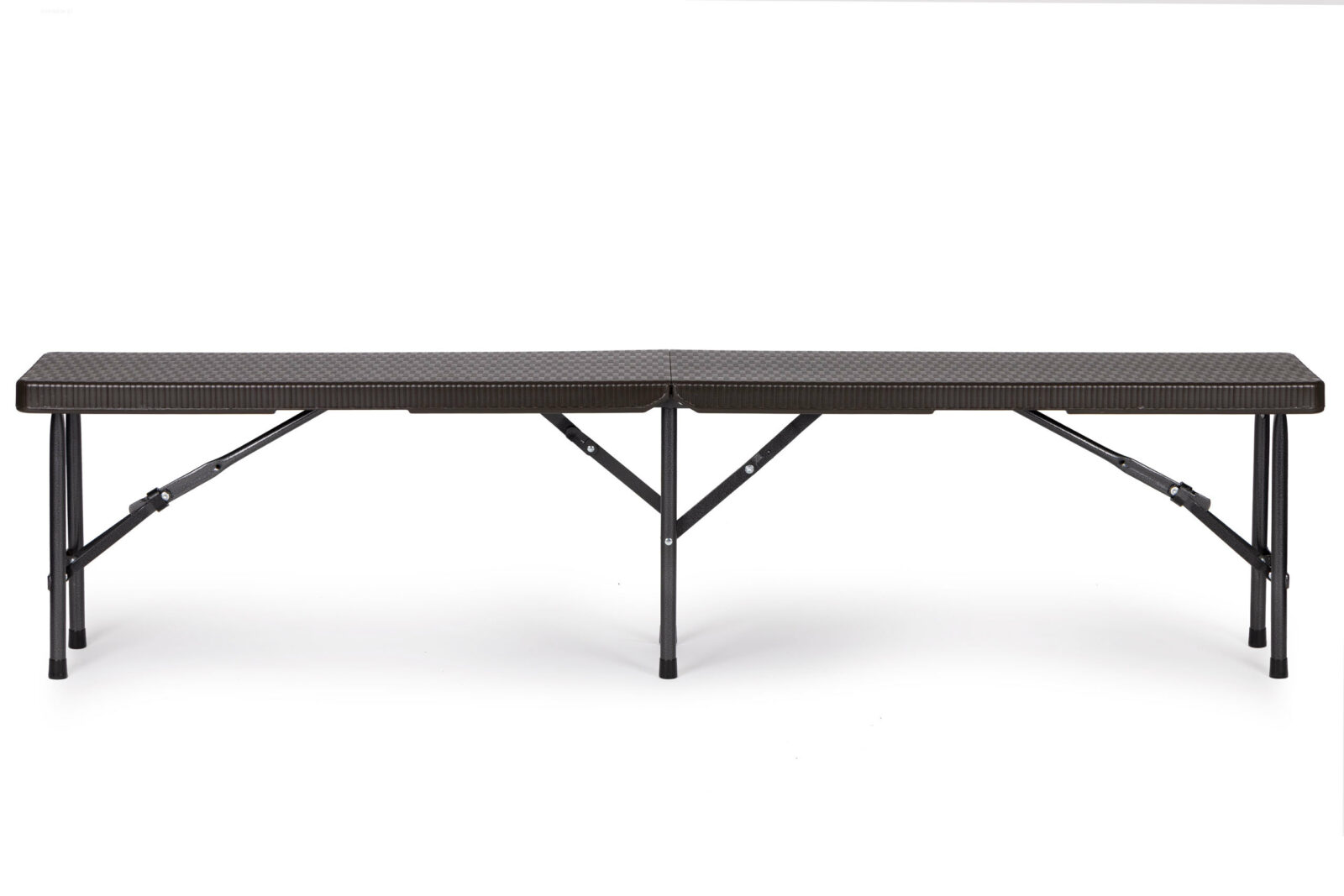 Stół cateringowy 180cm + 2 ławki zestaw bankietowy Rattan - obrazek 6