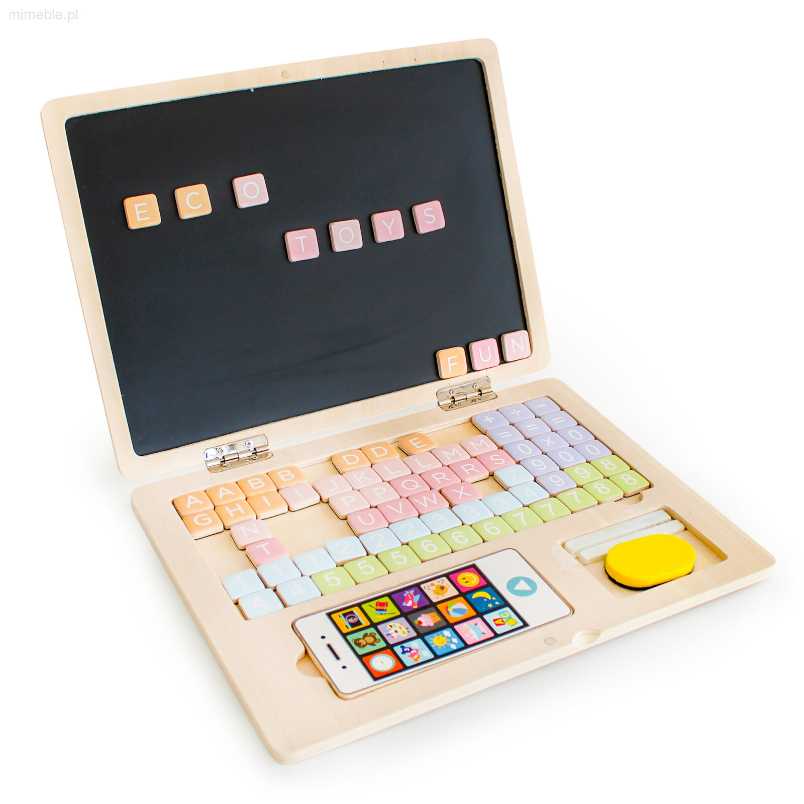 Drewniany Laptop Tablica Edukacyjna - obrazek 5