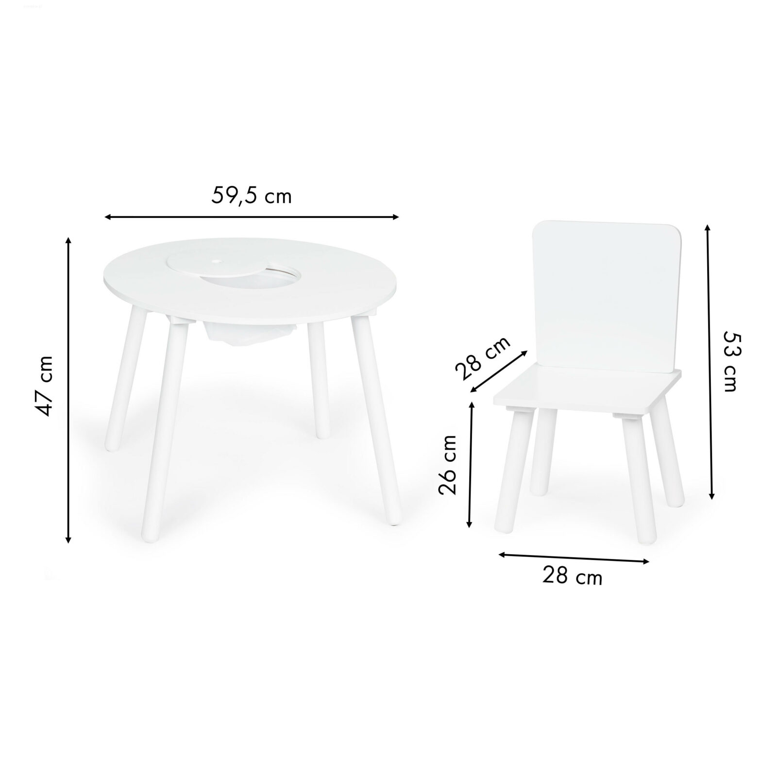 Zestaw Stolik + 2 Krzesła Circle - obrazek 6