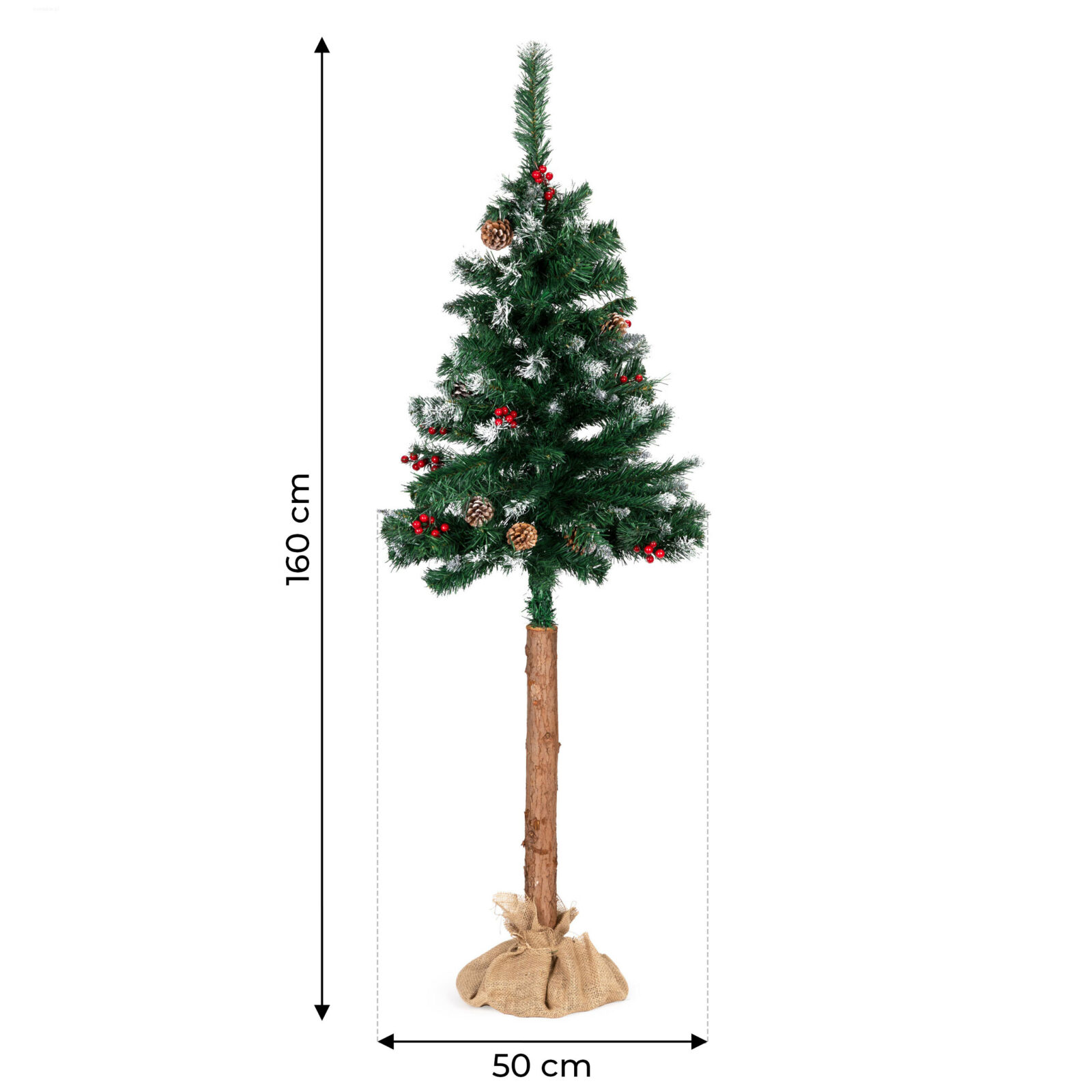 Sztuczna choinka na pniu 160cm - obrazek 8