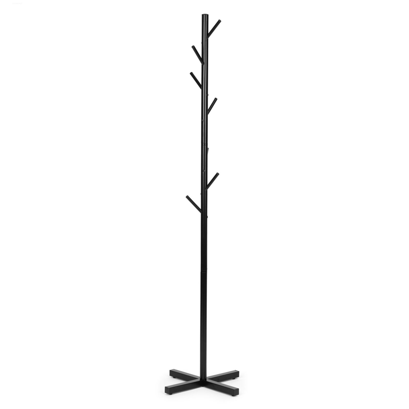 Stojący wieszak na ubrania prosty metalowy 7 haczyków 177 cm - obrazek 2