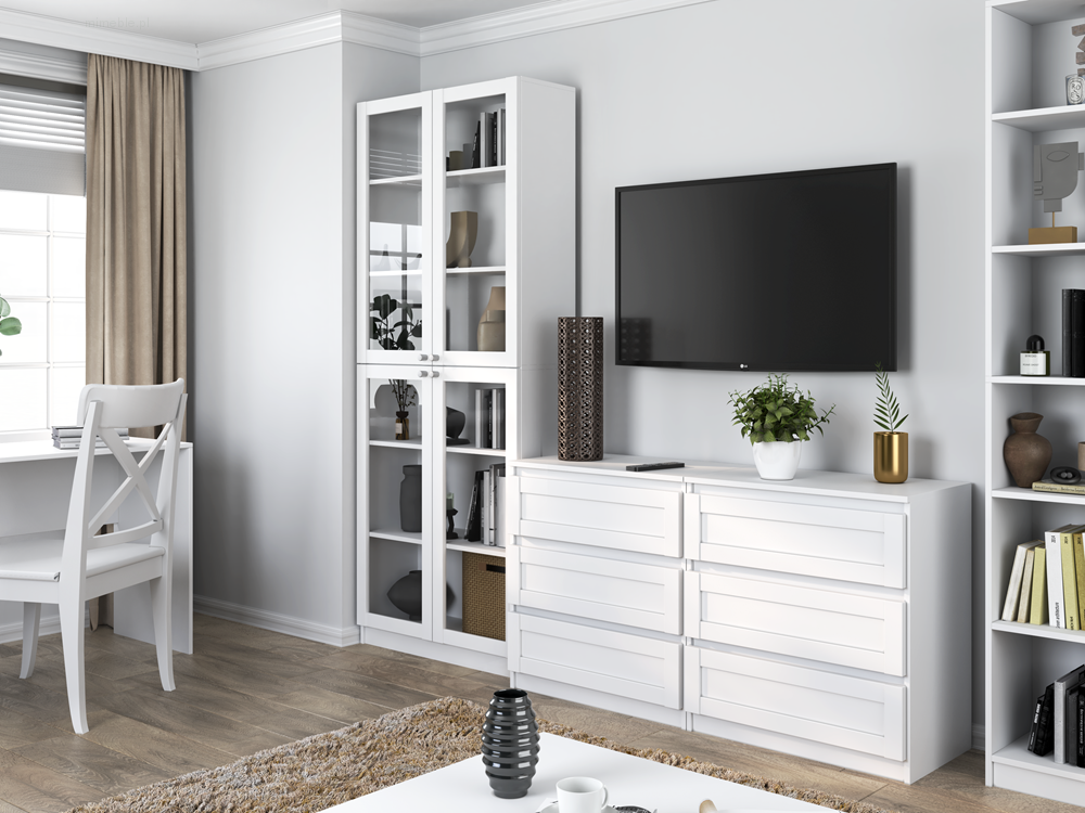 Witryna 80 cm Pafos biały 4S - obrazek 4