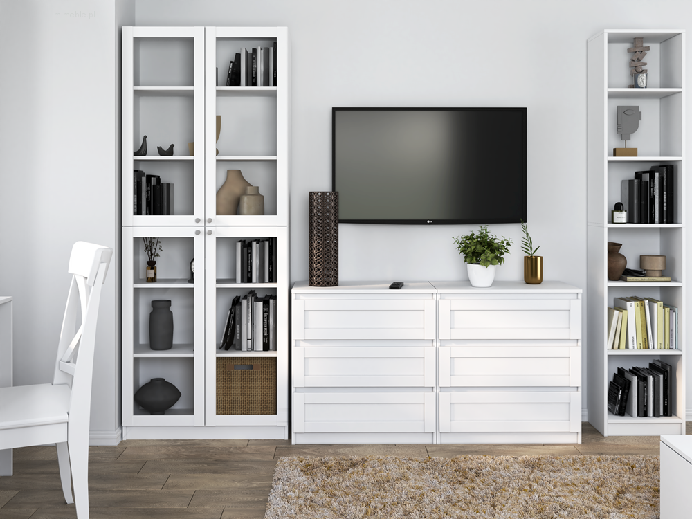 Witryna 80 cm Pafos biały 4S - obrazek 5
