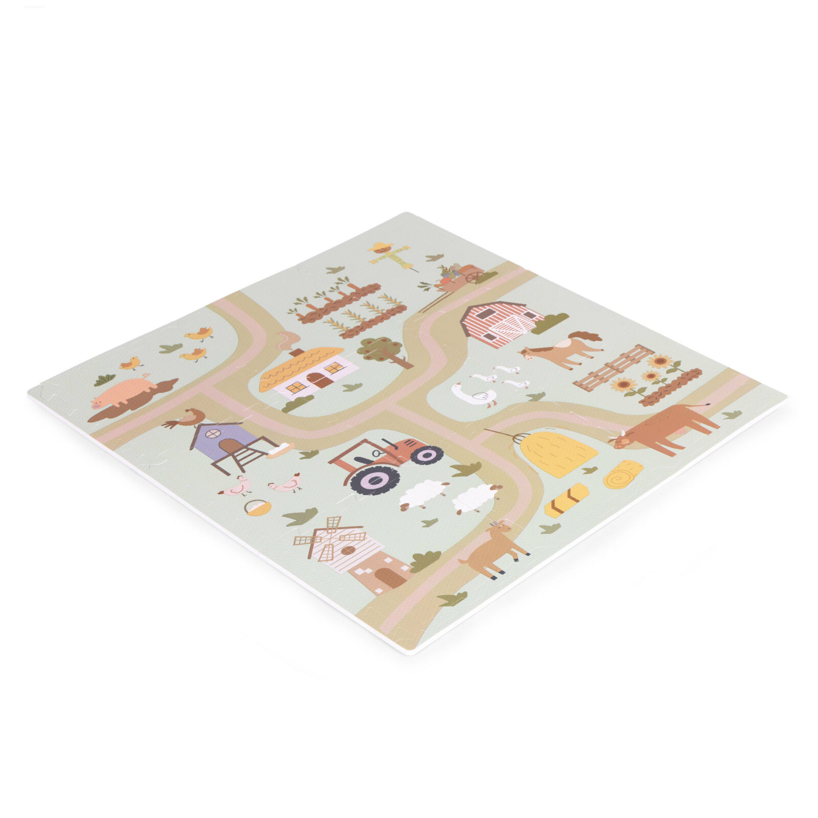 Duża mata piankowa EVA dla dzieci Farma 90,5x90,5 cm 21 el. ECOTOYS - obrazek 3